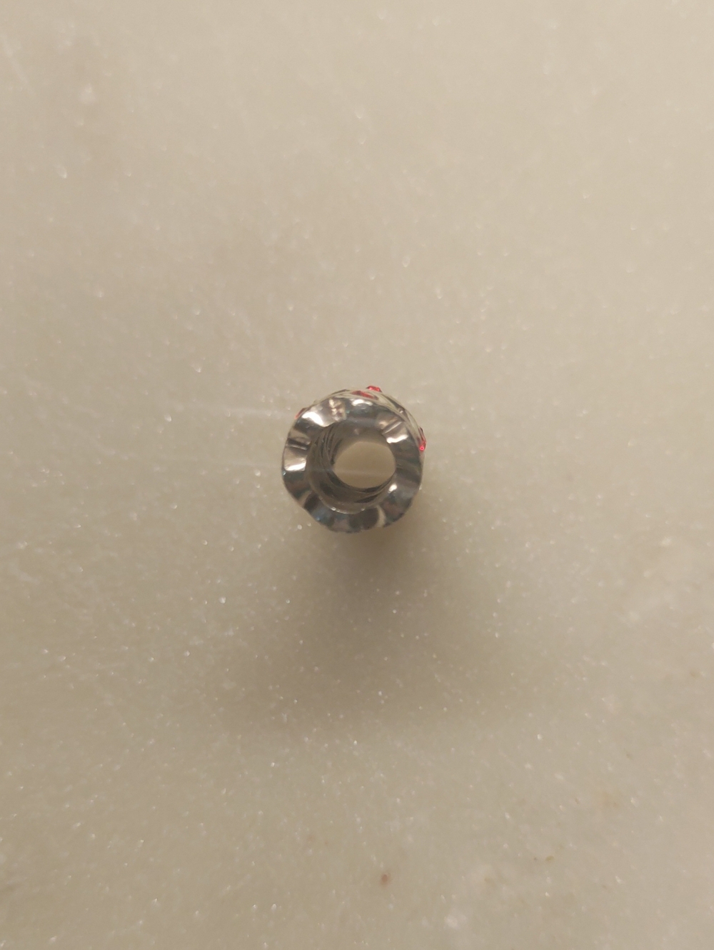 Brighton Interlace Swarovski Red Crystals And Silver Swirl Long Bead Charm - Picture 3 of 8